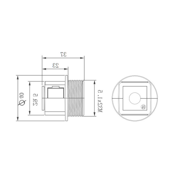 KBL cable entry system, thread specification M32x1.5, thread length 14 mm, KBL-QVT32, 047321